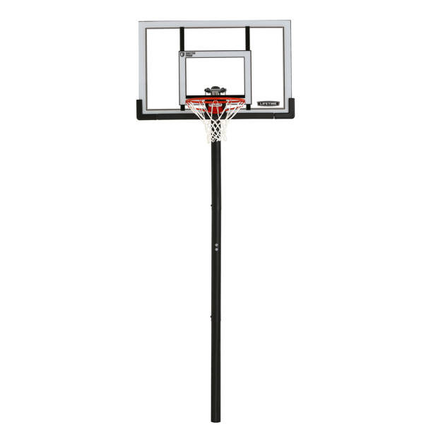 Lifetime Height Adjustable Bolt Down Basketball Hoop (54" Tempered